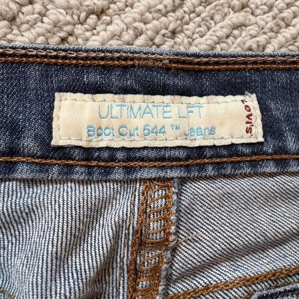 Levi's Retro Bootcut Flare Lift 544 Women 4 S Faded Distressed Ripped Y2K Style - Picture 6 of 8